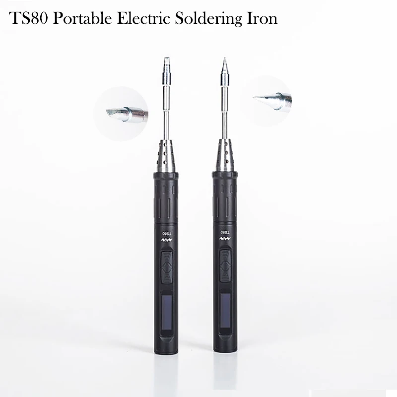 TS80 Portable Electric Soldering Iron Adjustable Temperature Digital