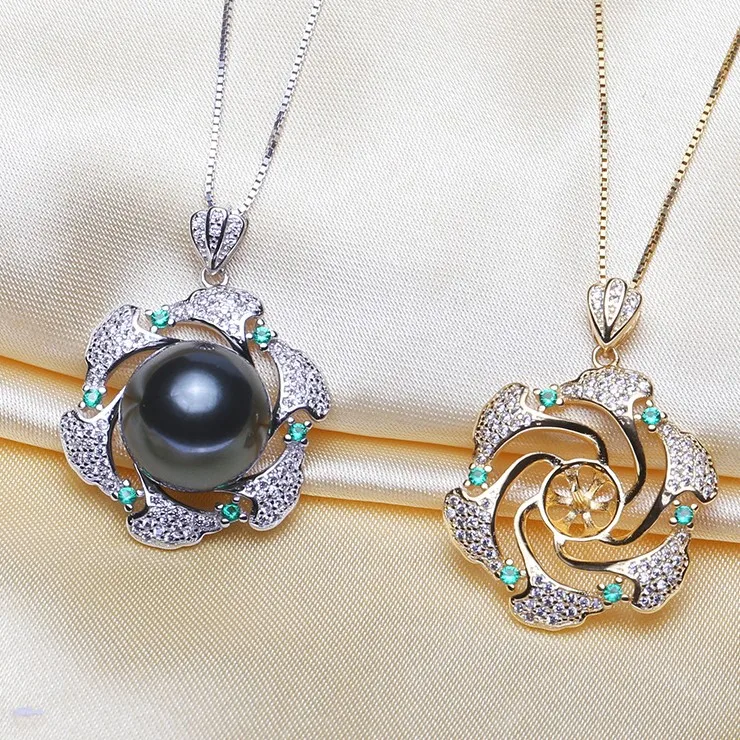 2 Color Fashion Pearl Pendant Mountings, Pendant Findings, Pendant