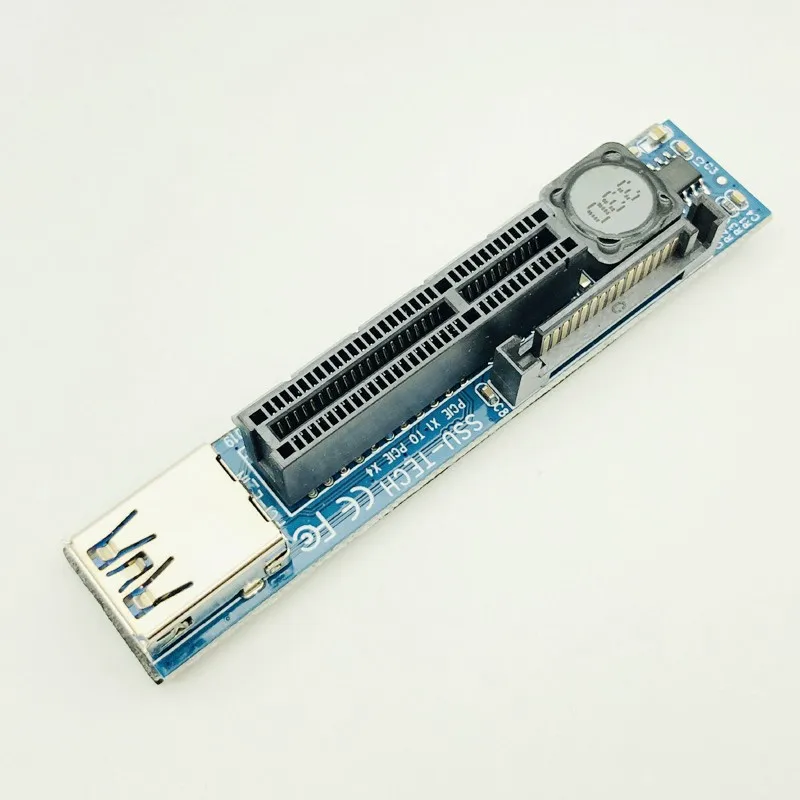 Добавить на карту PCI Express USB 3,0 адаптер Raiser удлинитель PCIE Riser Card USB 3,0 PCI-E SATA PCI E Riser PCI Express X1 в X4 слот