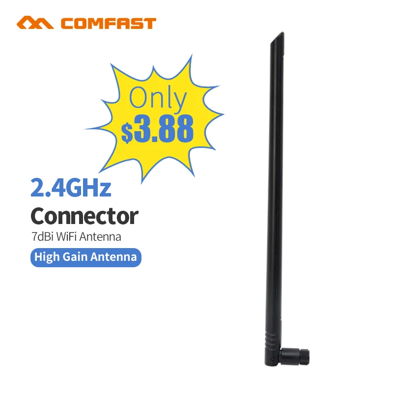 2 4 ГГц 7dBi Wifi антенна для Wi Fi роутера бустер беспроводной G 802.11b/g/n WLAN RP SMA Штекер