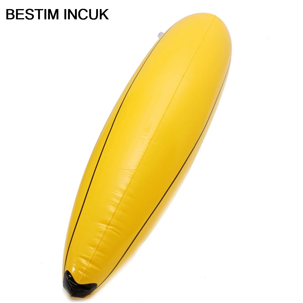 

ZTOYL Lovely Inflatable Banana PVC Blow up Tropical Fruit Cute Toy Kids Party 66cm Easy inflated with mouth via valve