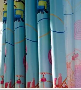 Современные солнечные занавески для окон, маленькие дети, настоящая мультяшная занавеска для мальчиков и девочек, спальня - Цвет: cloth curtain