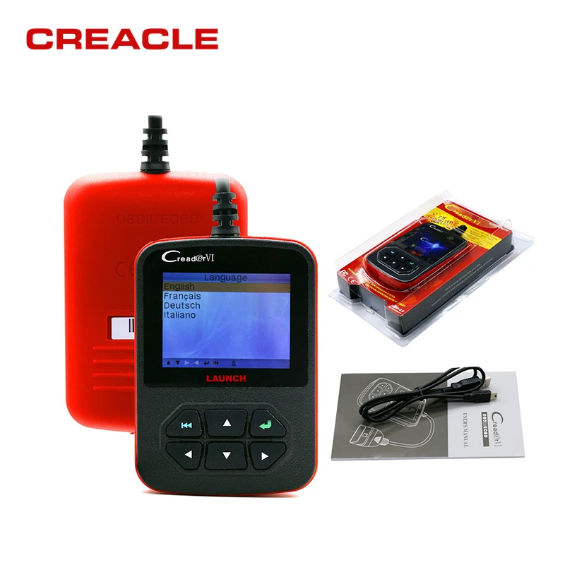 Диагностический инструмент оригинальный сканер кодов Launch Creader VI OBD2 поддержка