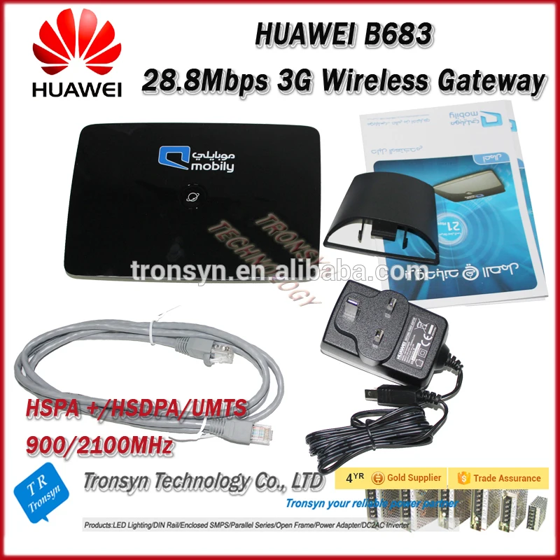 Оригинальный разблокированный беспроводной шлюз HSPA + 28 8 Мбит/с Huawei B683 3G с портом