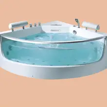 1400 мм Угловая треугольная акриловая гидромассажная Ванна из стекловолокна для серфинга NS3002