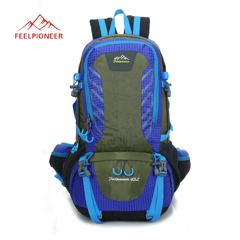

45L Hiking Outdoor Backpack Camping bag Travel Bags Schoolbag Bookbag Waterproof Nylon Fabric waterproof Rucksack