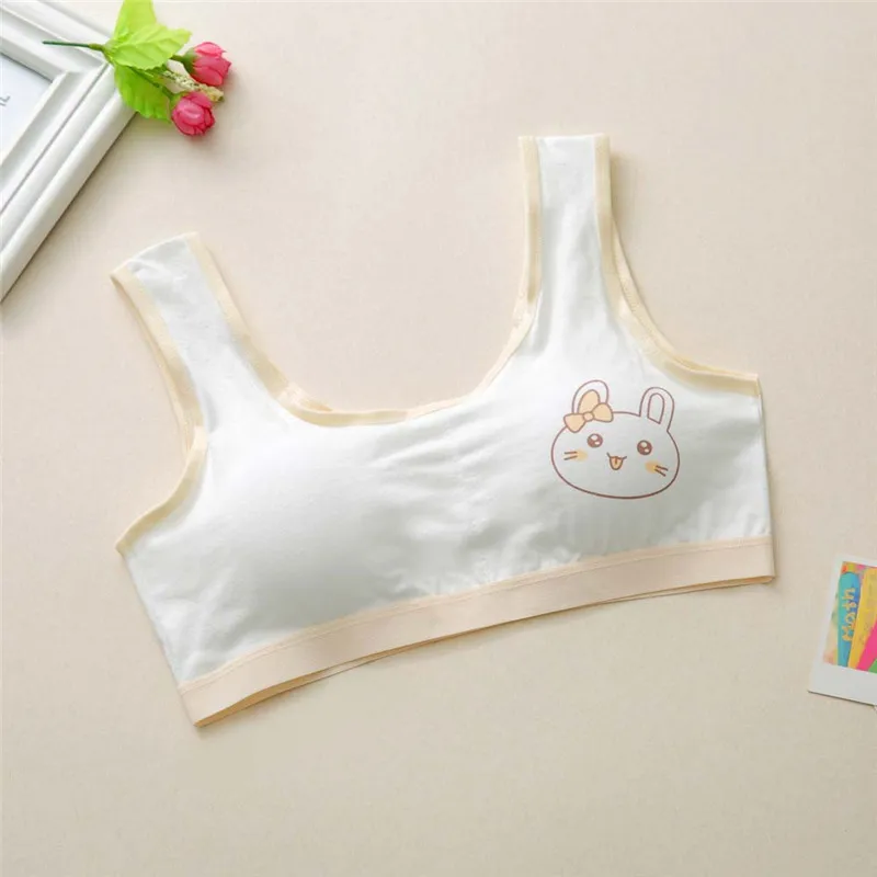 Underwear girl cotton clothes new Lovely Girls Printing Underwear Bra Vest Children Underclothes Sport Undies (18)