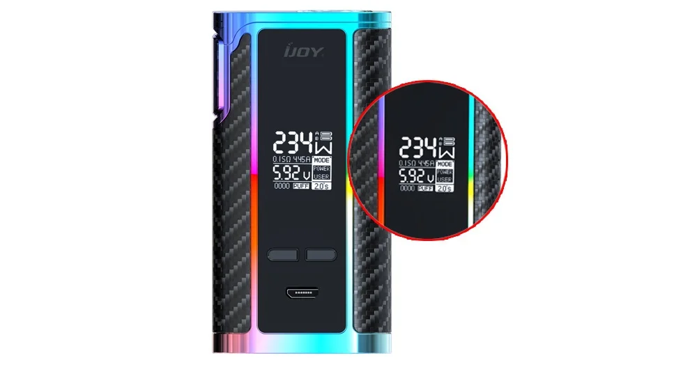 IJOY капитан PD270 TC коробка мод 234 Вт Подходит капитан Vape бак испаритель электронная сигарета VS Gen ALIEN 220 Вт 20700 18650 батарея