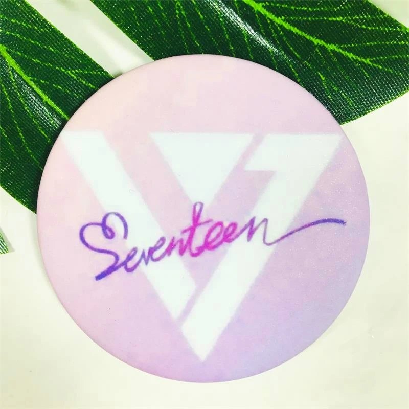 

Kpop SEVENTEEN 17 Pink Brooch Badge Pin Accessories for Clothes Hat Backpack Decoration
