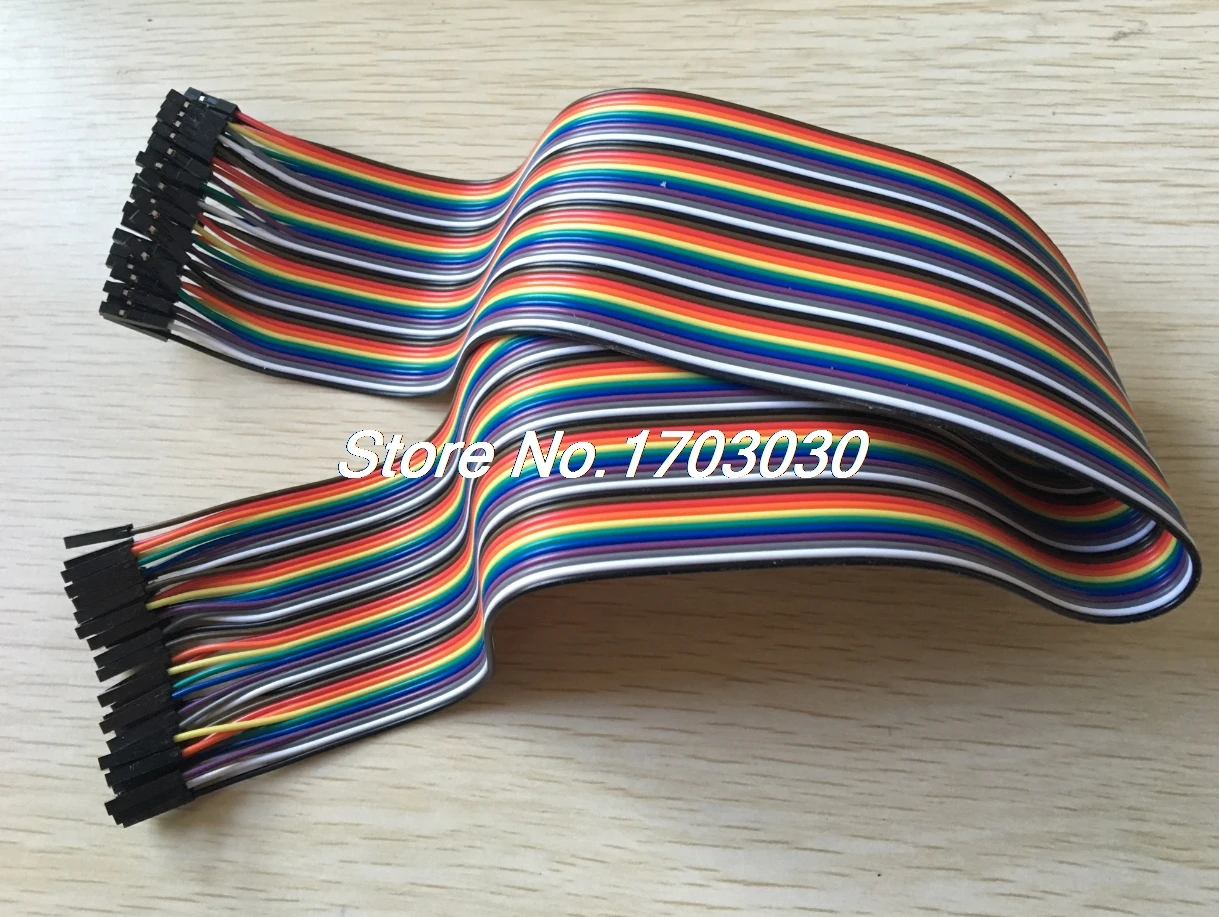 

40cm 2.54mm F/F 40 Pin Solderless Colored Flexible Breadboard Jumper Wire