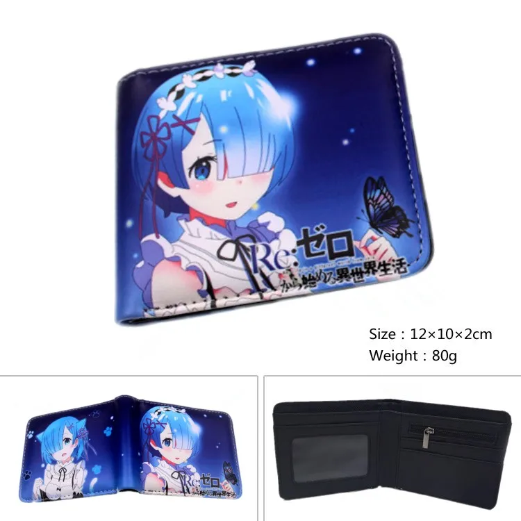 

Re:Life in a different world from Zero Rem Ram Hatsune Miku Wallet Women Kawaii Short Wallet Pu Leather Card Holder Coin Purse