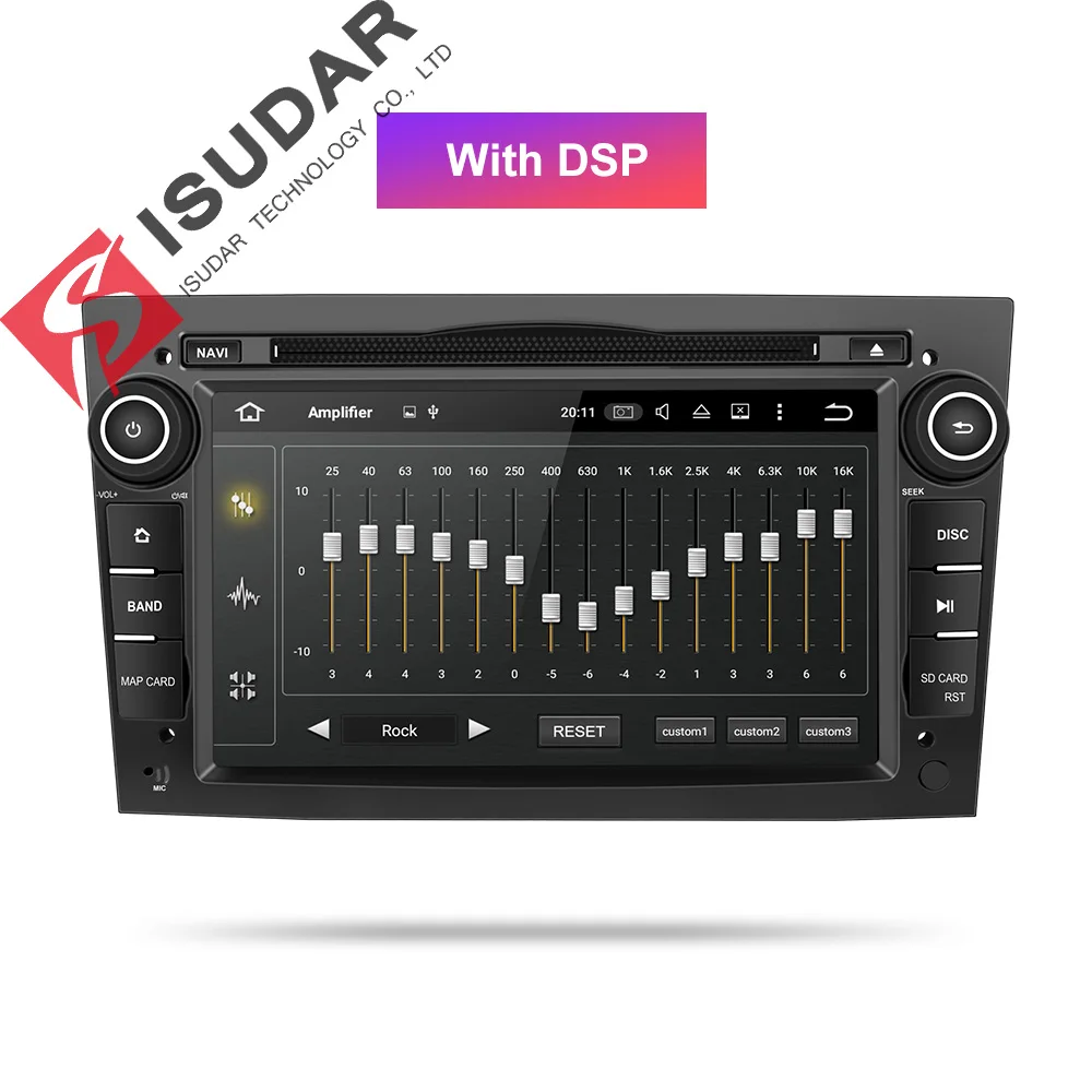Isudar 2 din Авто Радио Android 9 для OPEL/ASTRA/Zafira/Corsa Восьмиядерный ОЗУ 4 Гб gps Автомобильный мультимедийный плеер DVD Wifi USB DVR DSP - Цвет: Black 32GB With DSP