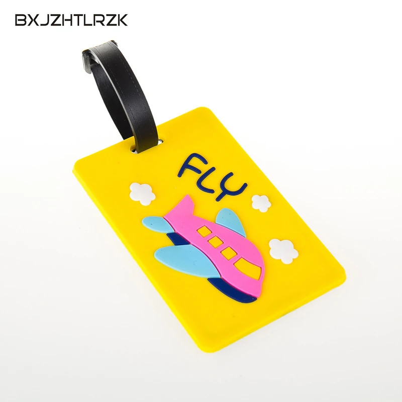 BXJZHTLRZK Travel equipment cute cartoon luggage tag PVC soft rubber bag running Lee boarding pass creative travel luggage tag