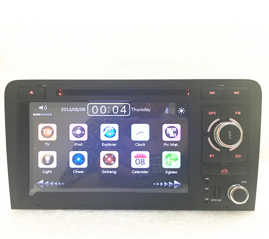 Top Wholesale! car radio navigation DVD gps Player for Audi  A3  S3  2004-2008 Car radio Stereo With BT Ipod Steering wheel 3