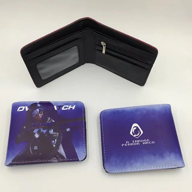 Новые игровые кошельки Overwatch D. VA розовый кролик двойной кошелек с карманом для монет - Цвет: OW-22
