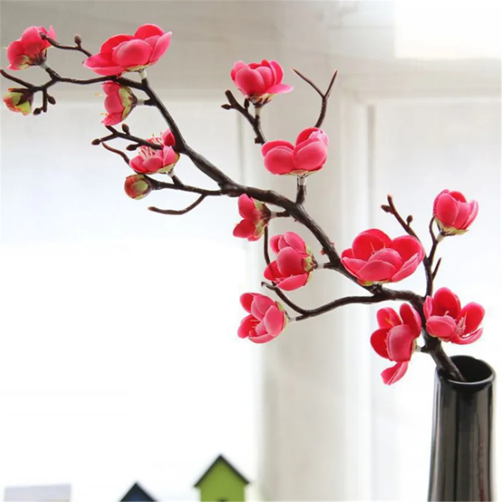 60cm Wintersweet Floral Branches Artificial Silk Flowers Plum Blossom Branch Silk Flower