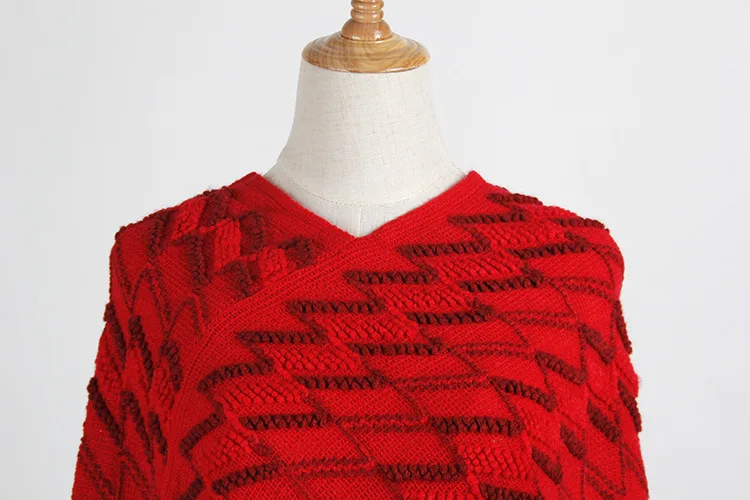 LOGAMI пончо Вязание узоры Женский пуловер кисточкой дамское пончо пальто пончо Y Capas Mujer женский свитер-пуловер