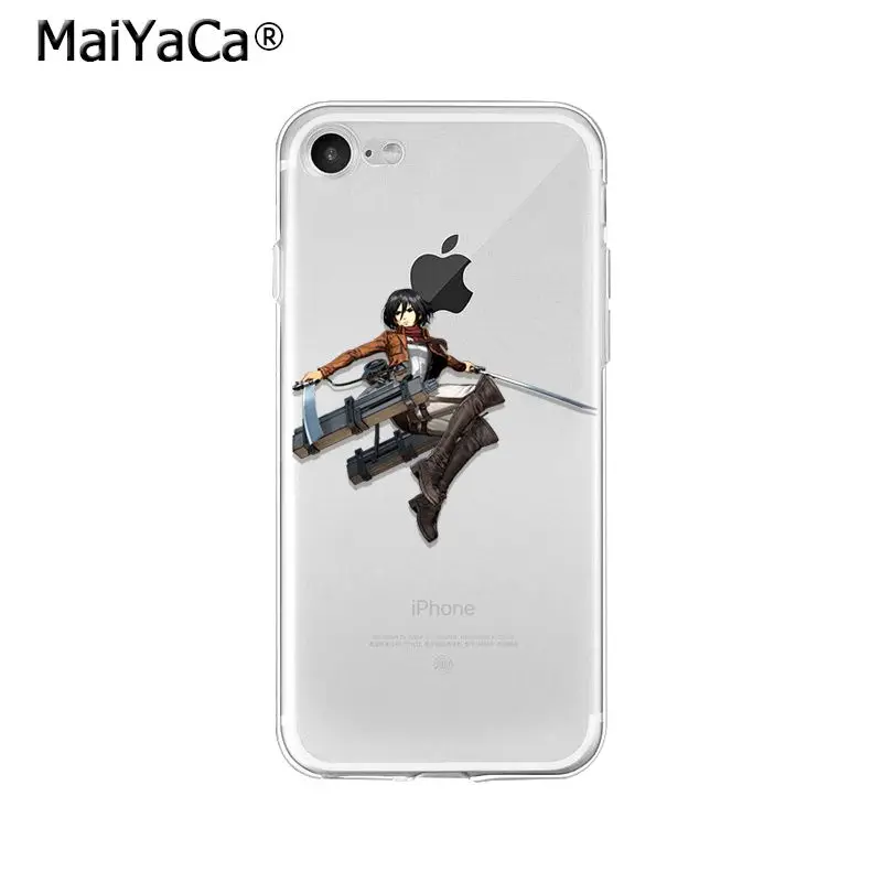 MaiYaCa атака на Титанов мягкий чехол для телефона из ТПУ для iPhone 6S 6plus 7plus 8 8Plus X Xs MAX 5 5S XR - Цвет: A14