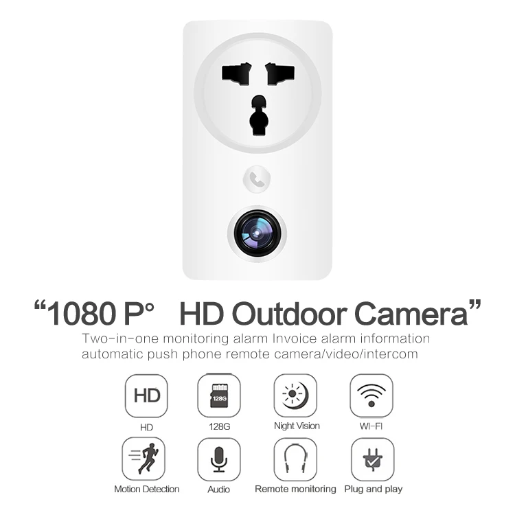 1080P full HD fishe eye wide angle view wifi IP smart socket cameras 2MP mini wifi wireless IP cameras home security wifi cam