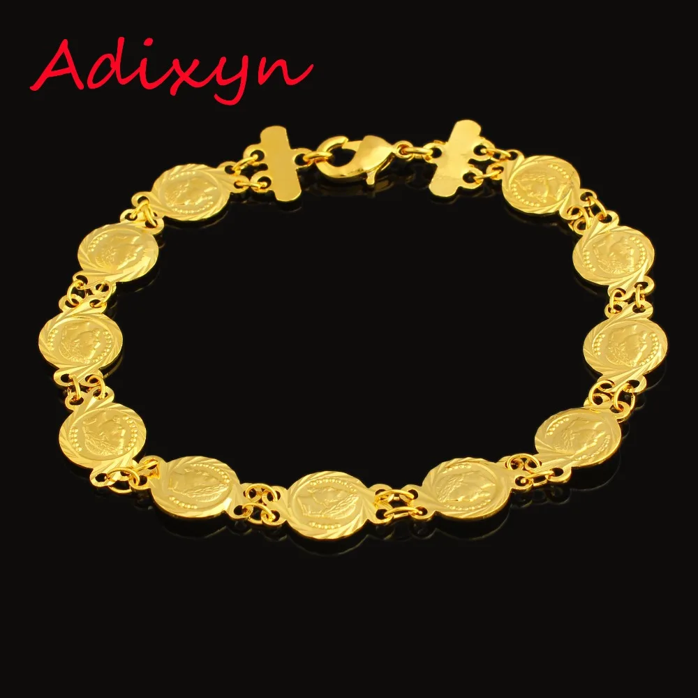 Musilm Gold Coin Bracelet For Women Color Trendy Bangle Musilm Gold Coin Bracelet For