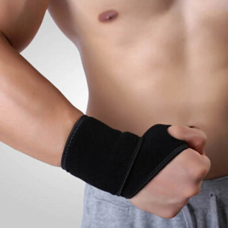 Professional elastic sports safety carpal tunnel tennis wrist bandage brace support free shipping (6)
