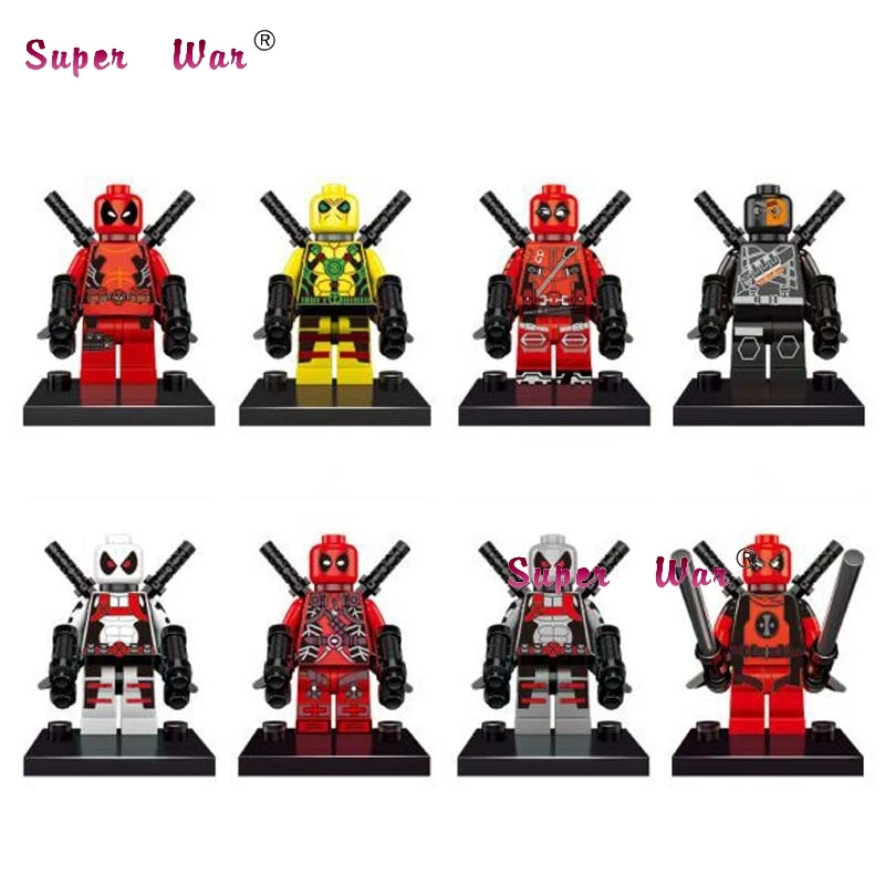 

50pcs superhero Armor Deadpool Assemble X-MEN building blocks action bricks friends for boy house games kid children toys