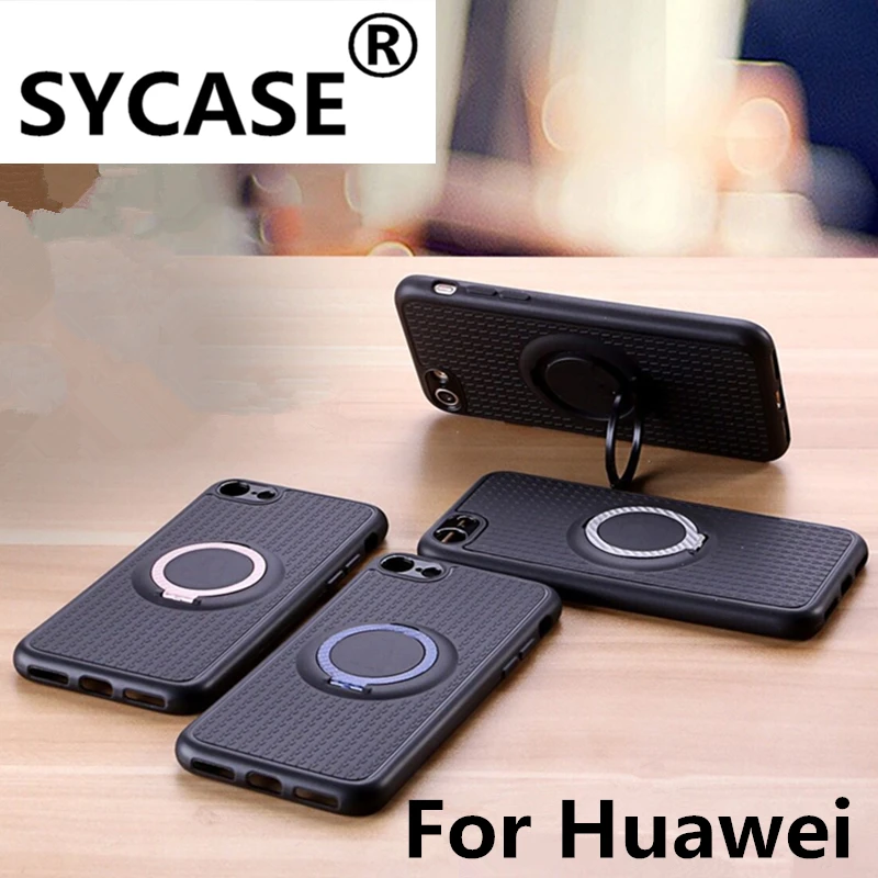 SYCASE Ring Holder phone case For Huawei Honor 6C 7C 8 Lite 9 lite 9i Car Magnetic Protective cover |