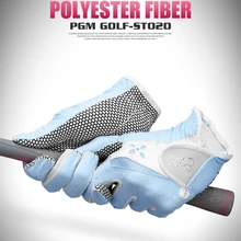 1 пара женских кожаных перчаток для гольфа, для левой и правой руки, впитывающие Пот спортивные перчатки, женские противоскользящие варежки для гольфа D0514