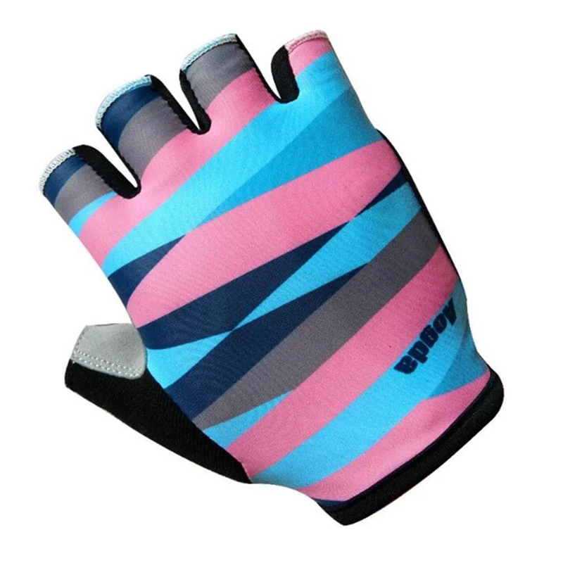 Спортивные перчатки унисекс половина пальца силиконовый гель уплотненный коврик ударопрочный дышащий Бег Короткие рукавицы - Цвет: Cloud layer