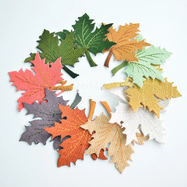 2017 diy new high quality maple leaves embroidery patch garment 2017 diy new high quality maple leaves embroidery patch garment