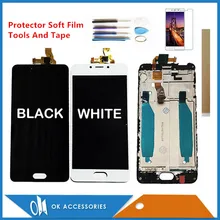 С/без рамки для Meizu M5C M710H A5 ЖК-дисплей+ кодирующий преобразователь сенсорного экрана в сборе черно-белого цвета с комплектами