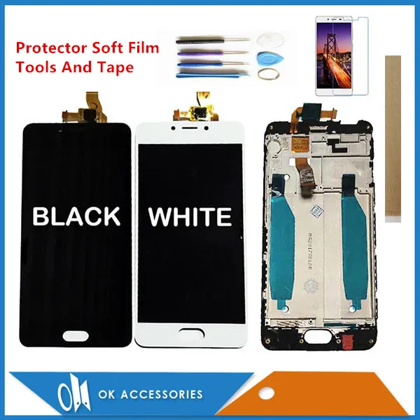 Beste Met Zonder Frame Voor Meizu M5C M710H A5 Lcd scherm + Touch Screen Digitizer Vergadering Zwart Wit Kleur Met kits