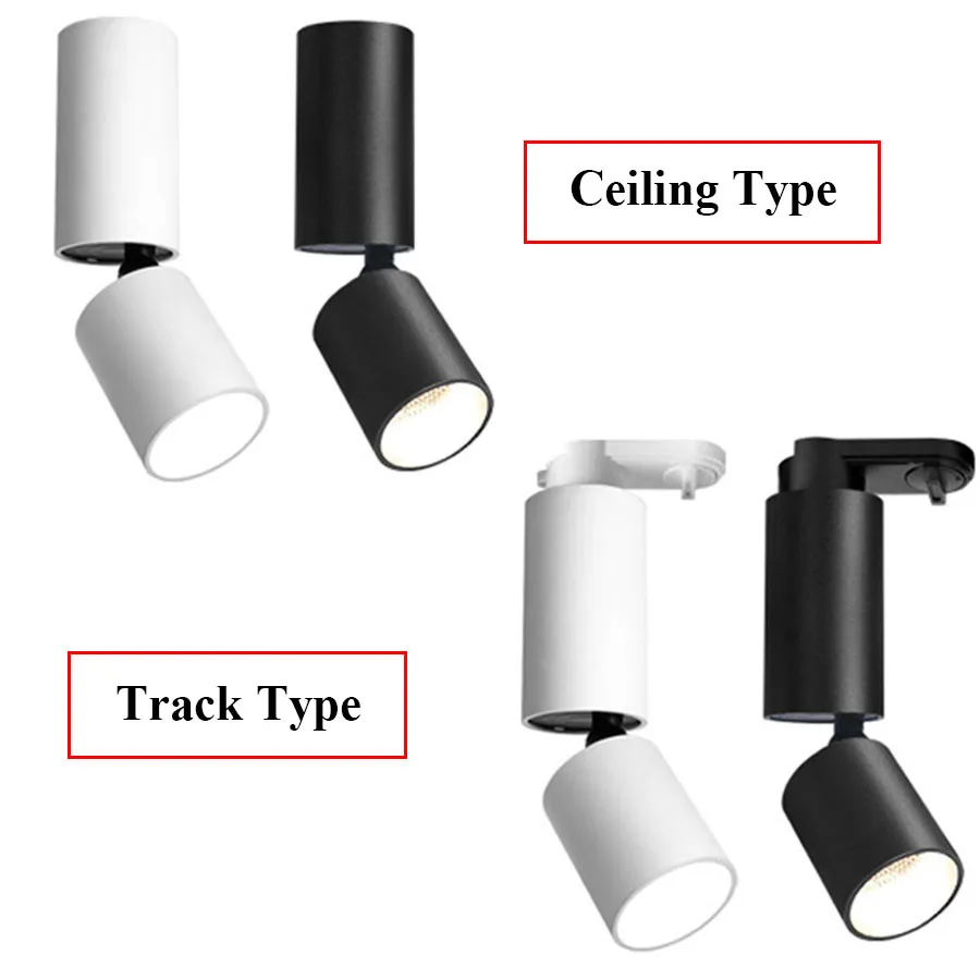 

Thrisdar Retractable LED Track Spotlight3W 5W 7W 10W Surface Mounted LED Downlight Coffee Shop Clothing Store Ceiling Spotlight