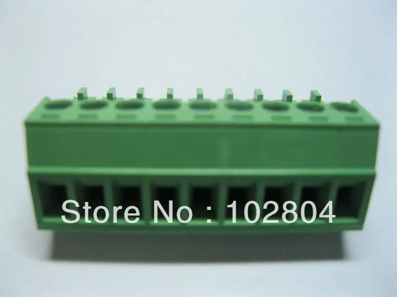 

200 Pcs Per Lot Screw Terminal Block Connector 3.5mm 9 way/pin Green Pluggable Type 15EDCK-15EDCV-3.5 HIGH Quality HOT Sale