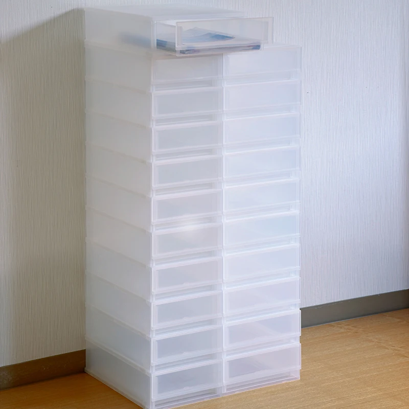 Single Cabinet Superimposed Plastic Storage Box Desktop A4 Paper