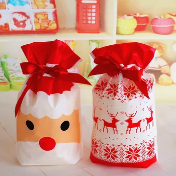 

23.5*14.5cm 50pcs Style Christmas Cookie Snacks Chocolate Gift party Decoration Plastic Packaging Bags New Arrival