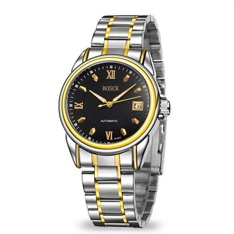 BOSCK655 new men s mechanical font b watches b font high end leisure hollow out font