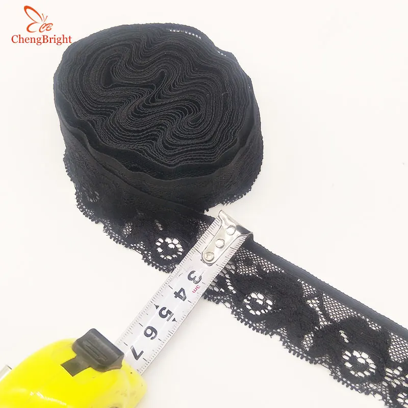 ChengBright 10 ярдов Высококачественная эластичная кружевная лента белая для шитья