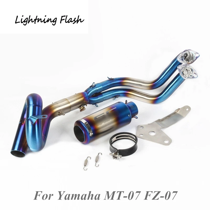 Stainless Steel Full Exhaust System for Yamaha MT 07 FZ 07 Front Link