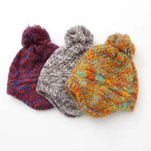 Высококачественные шапочки-шапочки унисекс, вязаный берет, уличная модная шляпка для ушей, теплая зимняя цветная Кепка для пары