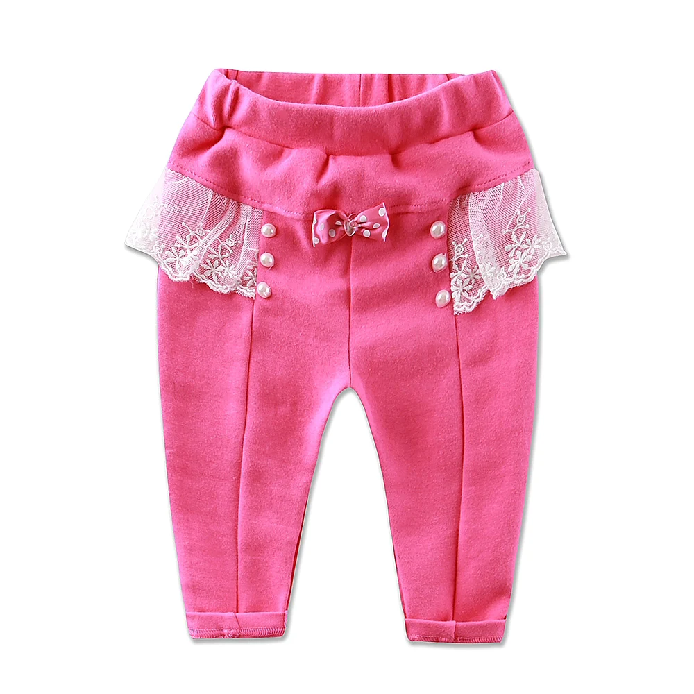 2017 Little Q baby girls clothes kid cotton pants infant clothing lace