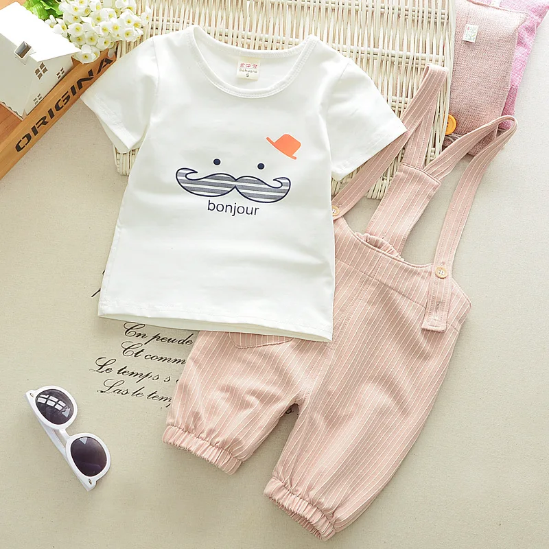 BibiCola baby jungen Sommer Kleidung Set Infant Jungen Mädchen T-shirt + Bib Shorts 2 stücke cartoon anzug kinder kleidung set