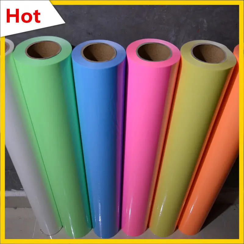 

HOHOFILM 7Color/PACK A4 Glow in the Dark T-shirt PU Heat Transfer Vinyl for Cutting Plotter Press Film Heat press 21cmx30cm