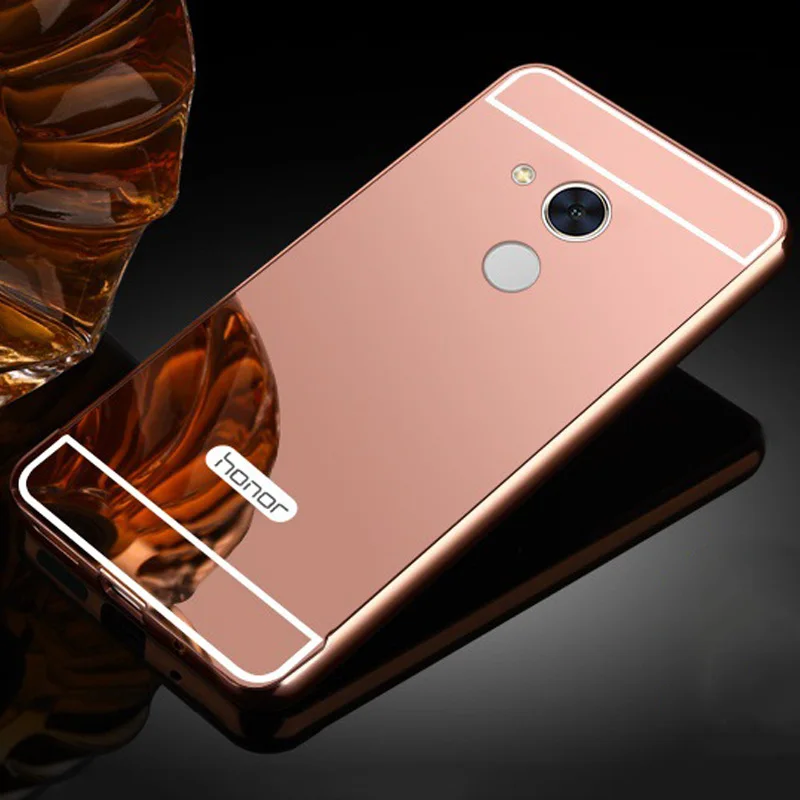 

Luxury For Huawei Honor 6 8 9 Cover Mirror Aluminum Bumper Metal Acrylic Back Cover For Huawei Honor 5C 5X 6C 6A Phone Cases