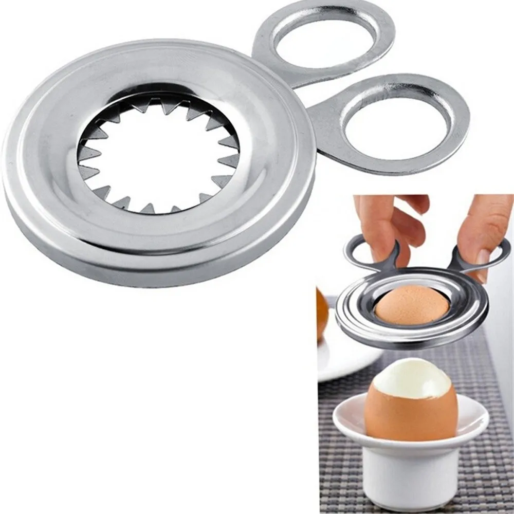 Convenient Stainless Steel Eggshell Topper Cutter Egg Opener Kitchen