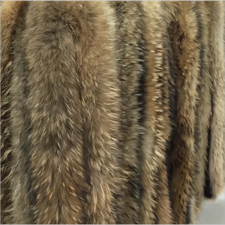 Отделка капюшона из натурального меха енота 68*14 см|real fur trim|trimmed furtrim strip |