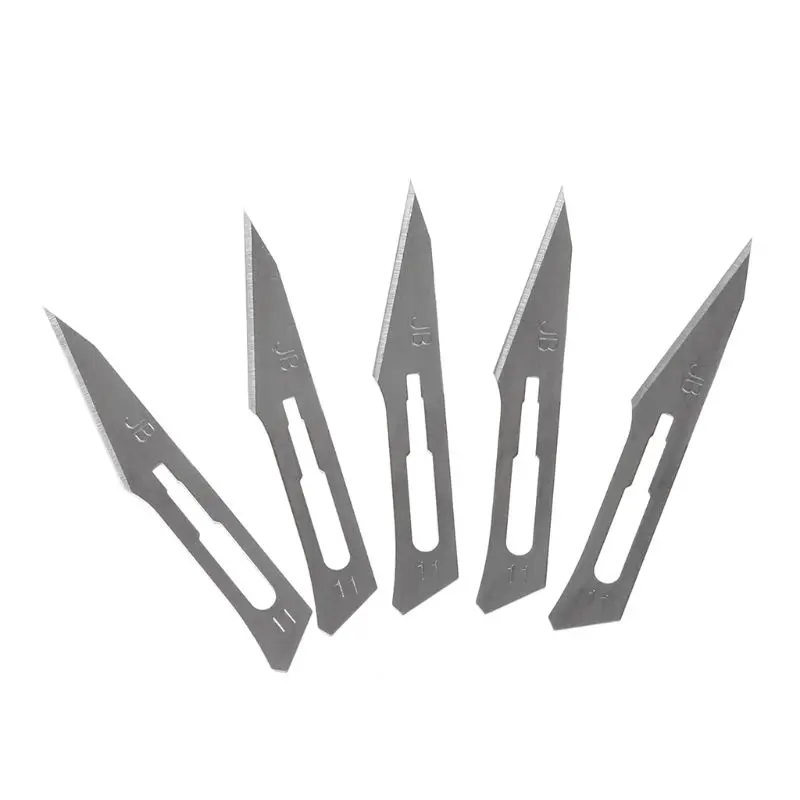 10pcs 39mm Scalpel Knife Blades For Wood Carving Engraving Craft Sculpture Cutting Tool PCB Repair 11# 10pcs 39mm Scalpel Knife Blades For Wood Carving Engraving Craft Sculpture Cutting Tool PCB Repair 11#