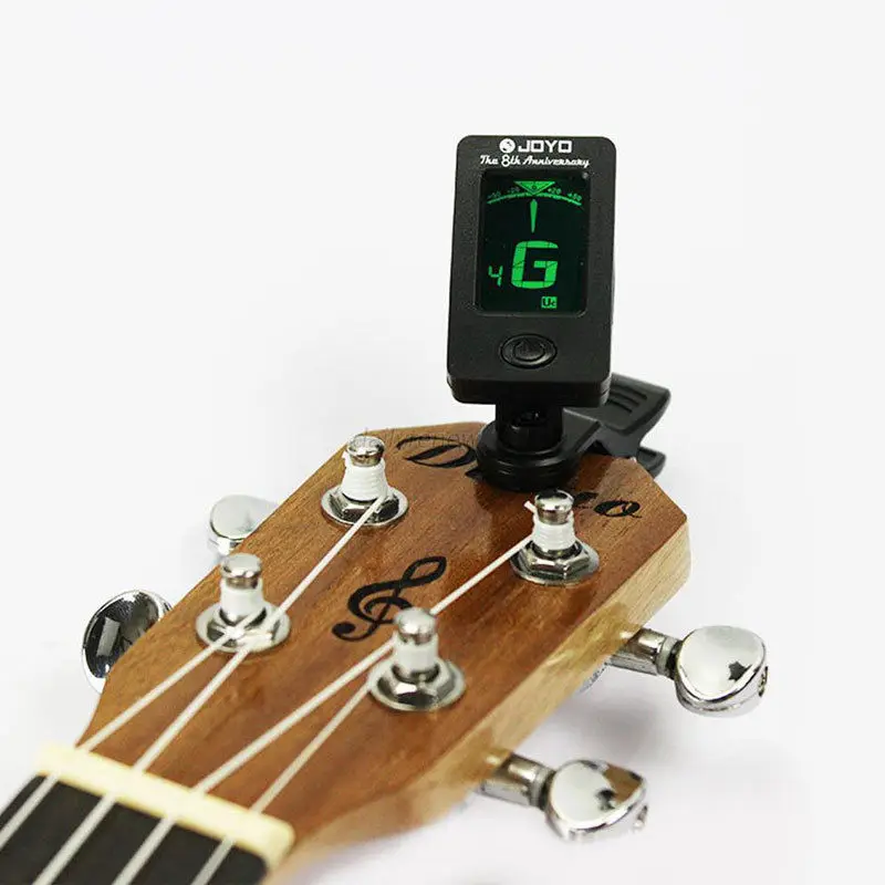 Clip on LCD Digital Chromatic Electronic Guitar Tuner Bass GuitarTuna for Violin Vilion Ukelele