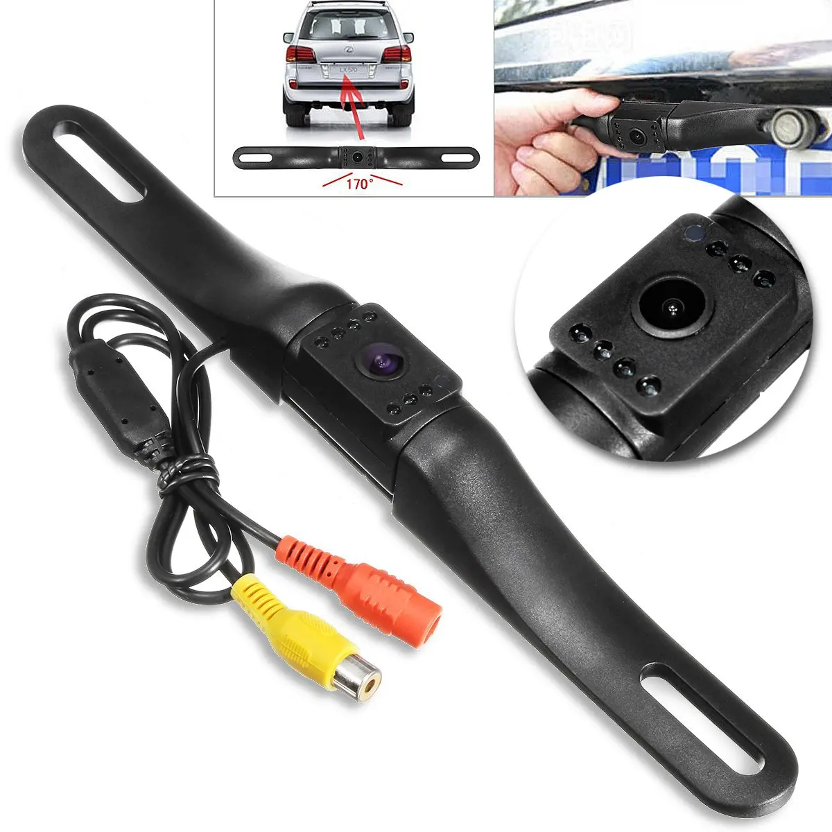 Koop 7 LED 170 Graden Auto Achteruitrijcamera Reverse Backup Parking Camera Nummerplaat Camera Nachtzicht Waterdichte IP68