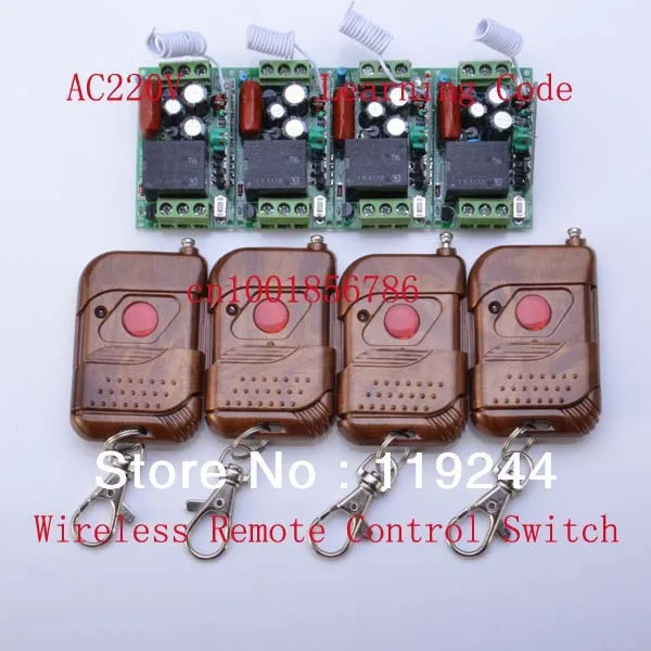 

315Mhz/433Mhz 220V 1CH 10A RF Wireless Remote Control Power Switch System M4/T4 output state is adjusted Learning Code